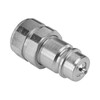 Push-to-connect coupling with poppet valve male tip QRC-HU-12-M-NF08-B-W3AA